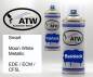 Preview: Smart, Moon White Metallic, EDE / ECM / CF5L: 400ml Sprühdose + 400ml Klarlack - Set, von ATW Autoteile West.